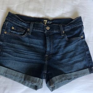 7 for all mankind jean shorts